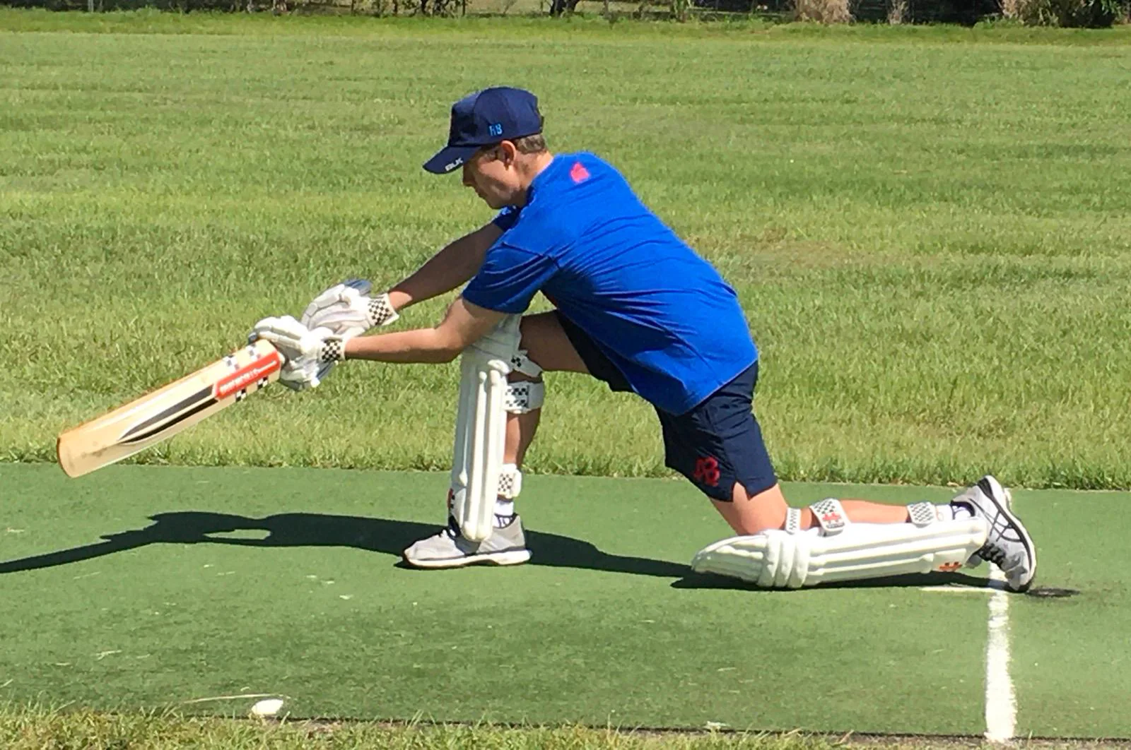 A batter training in the nets as part of the Neuro Batting programme